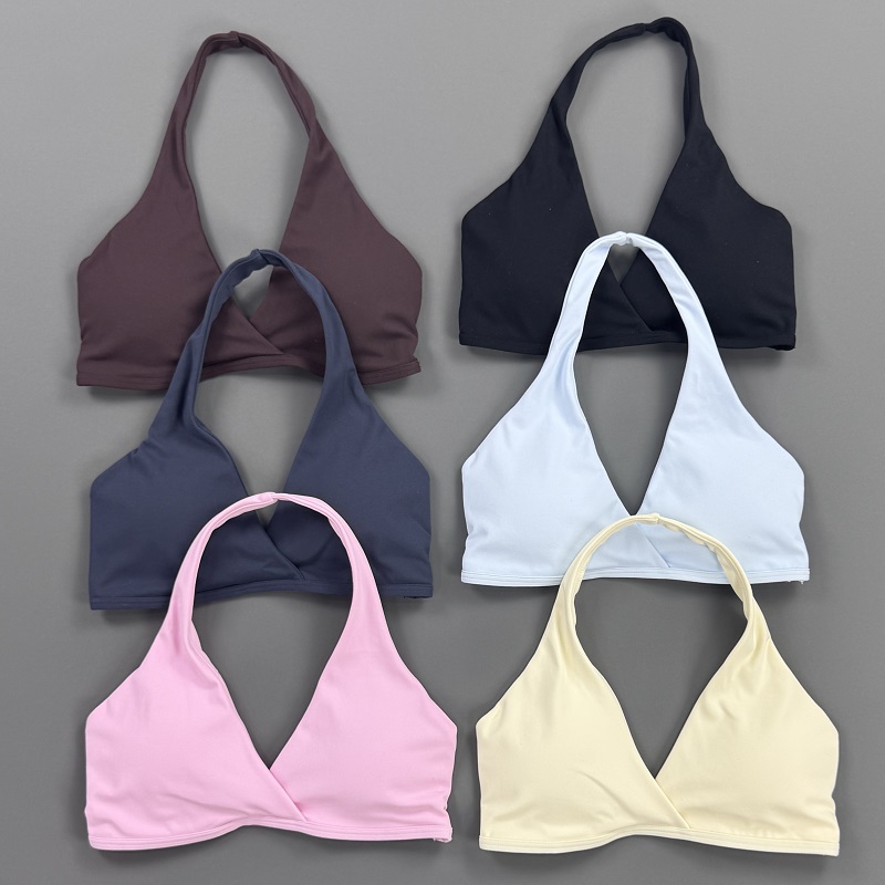 Sports Bra High Impact - Sport-BH für Damen mit Neckholder, V-Ausschnitt,